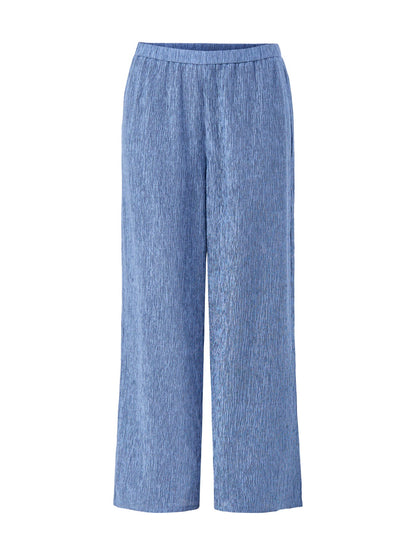 Wide Ankle Trousers Blue