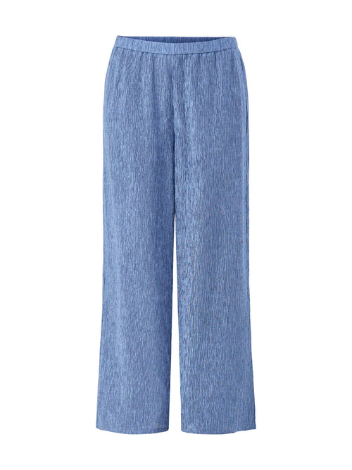 Wide Ankle Trousers Blue