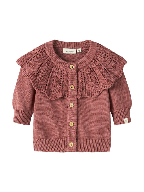 Organic Cotton Blend Knitted Cardigan Pink