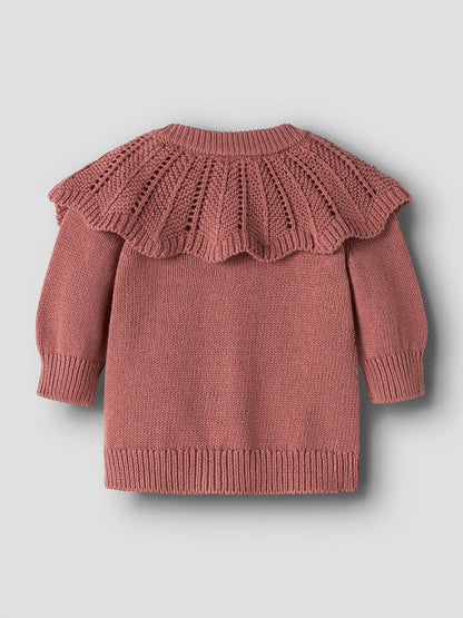 Organic Cotton Blend Knitted Cardigan Pink