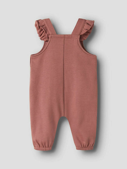 Organic Cotton Knitted Dungarees - Withered Rose