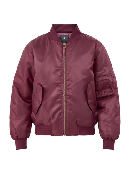 Leon Bomber Jacket Burgundy