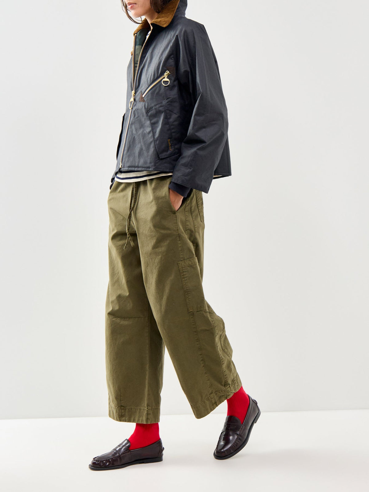 Barbour Arlene Wax Jacket Navy