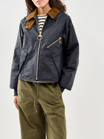 Barbour Arlene Wax Jacket Navy