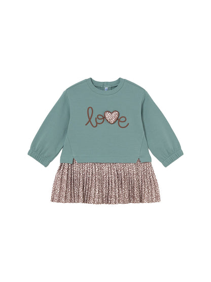 Baby's Cotton Blend Plush Combined Dress