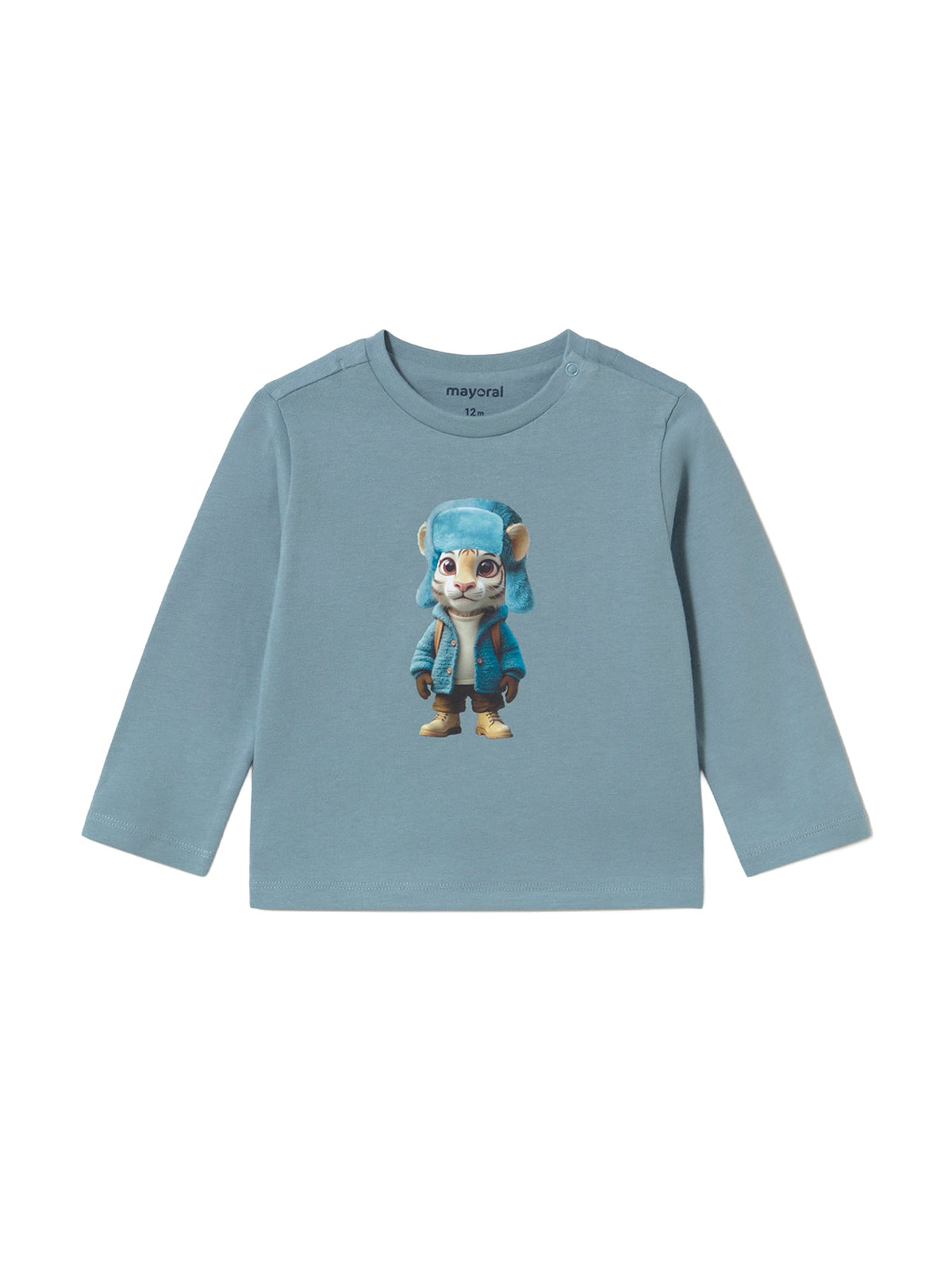 Baby Tiger Long Sleeve T-Shirt Blue