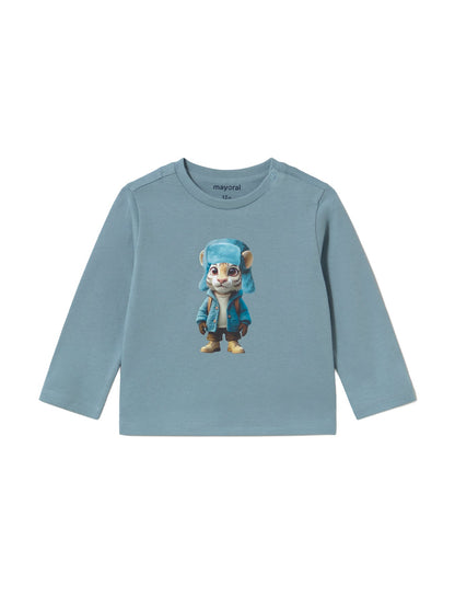 Baby Tiger Long Sleeve T-Shirt Blue