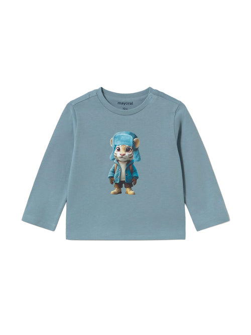 Baby Tiger Long Sleeve T-Shirt Blue