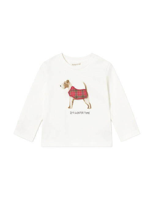 Baby Appliqué Long Sleeve T-Shirt Cream