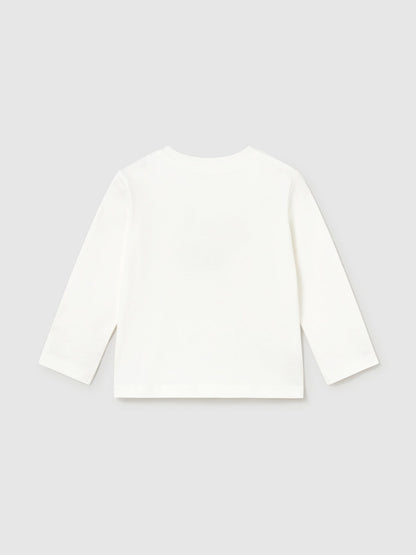 Baby Appliqué Long Sleeve T-Shirt Cream