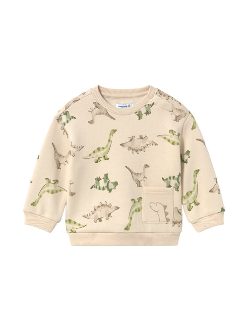 Baby Patterned Sweatshirt Cream