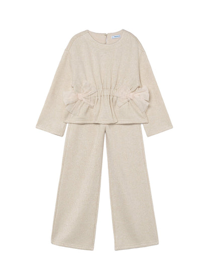 Knitted Trousers Set - Beige Vigo
