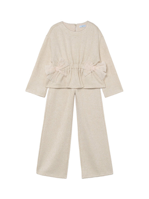 Knitted Trousers Set - Beige Vigo
