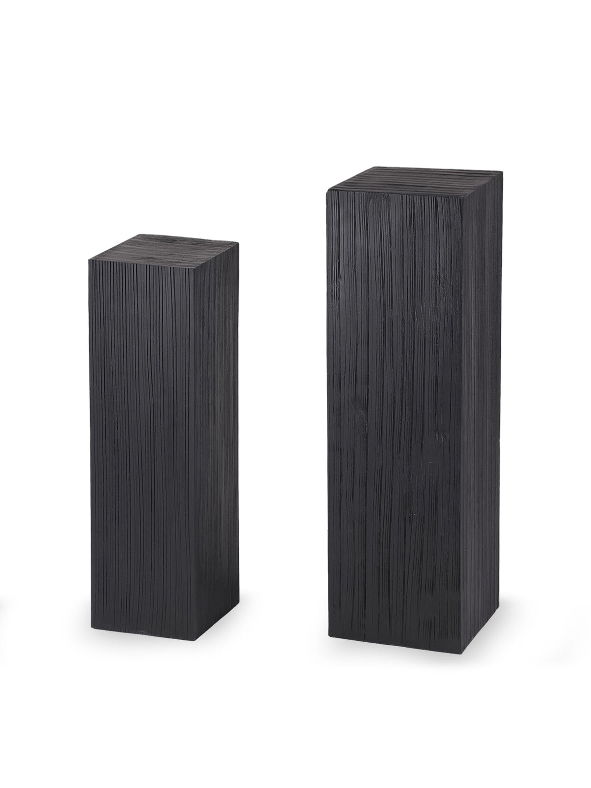 Sienna Wooden Plinth Nested Set Of Two Black