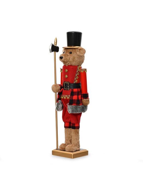 Bear Head Nutcracker Red