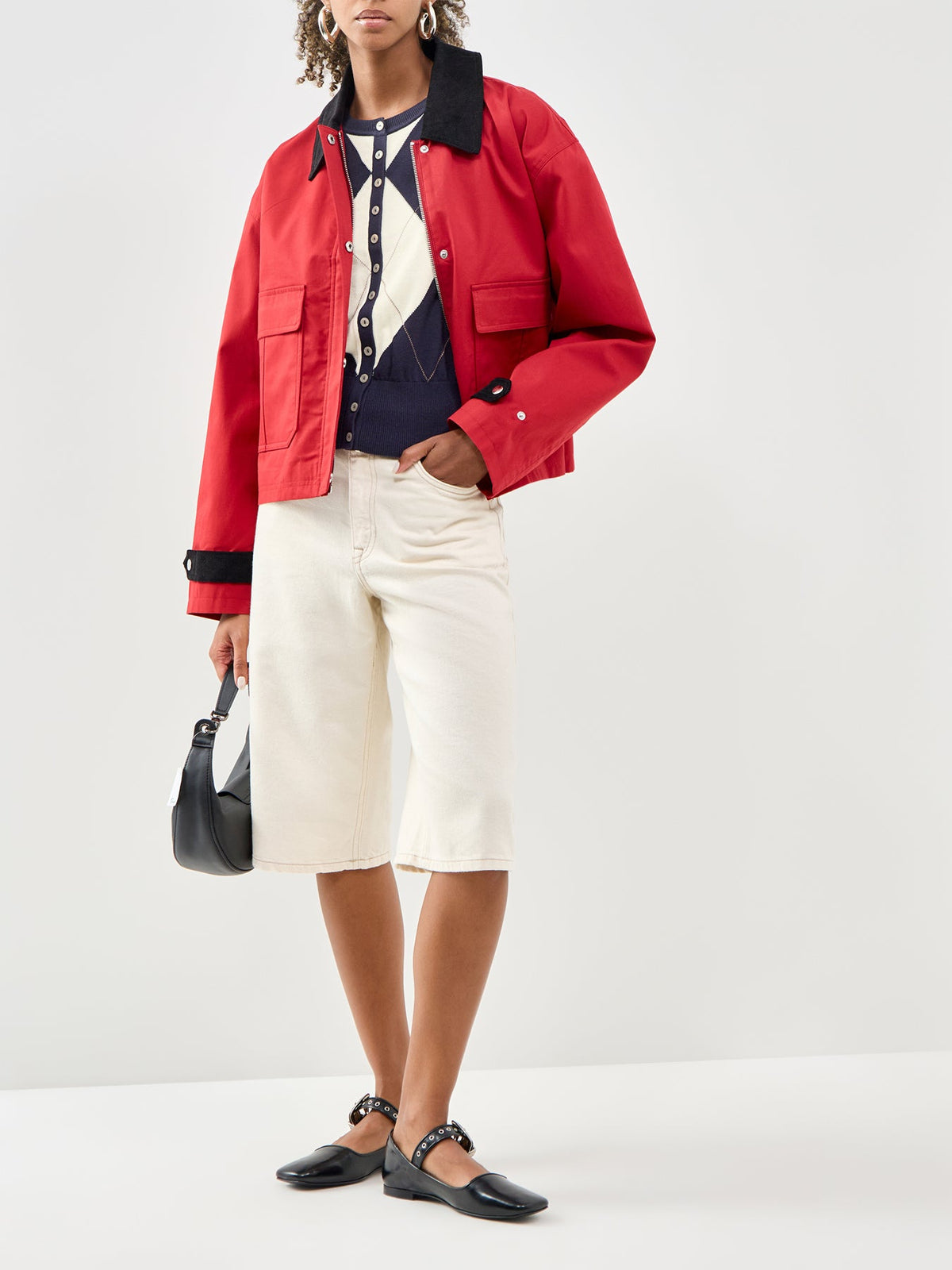 Argyle long sleeve Cardigan Multi