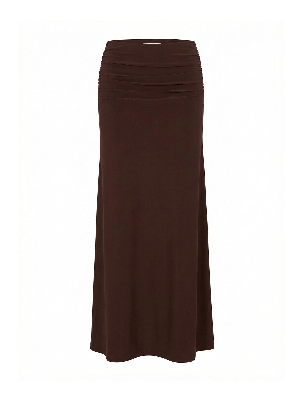 Sutton Flute Maxi Skirt Brown