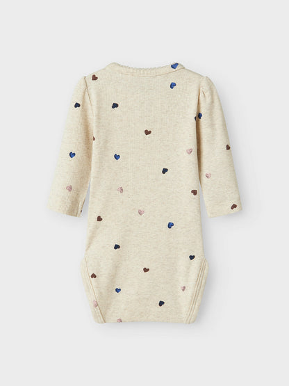 Baby Long Sleeve Bodysuit Beige