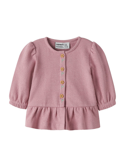 Baby Organic Cotton Cardigan Pink