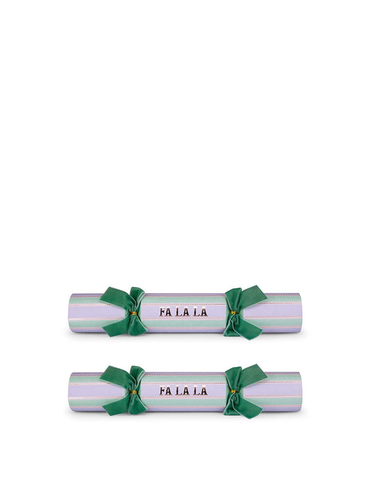 Yvonne Ellen Fa La La 12-Inch Christmas Crackers - Green