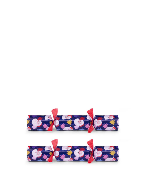 Starstruck Santa 12-Inch Christmas Crackers - Blue
