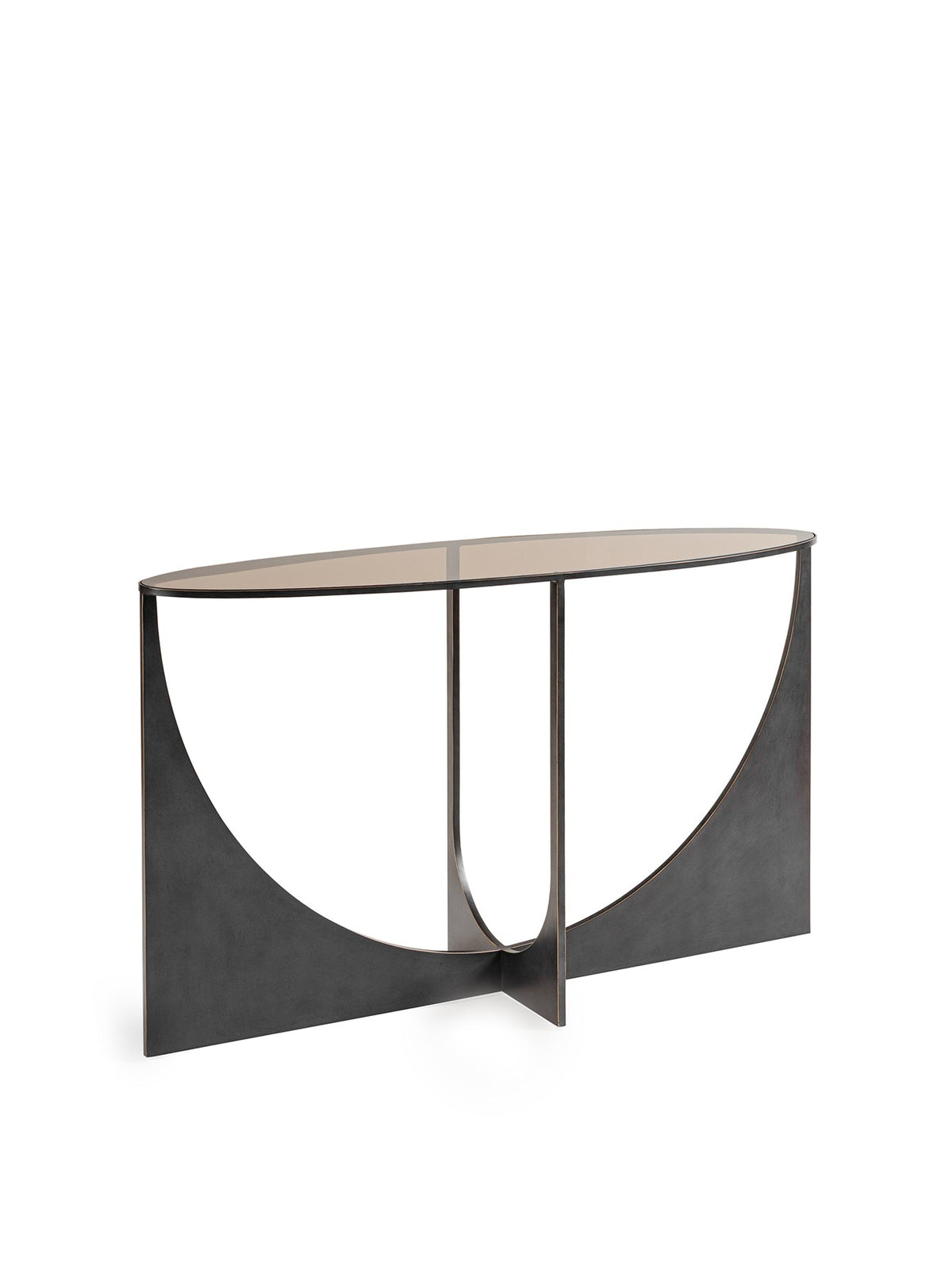 Glenthorpe Sculpted Console Table Brown