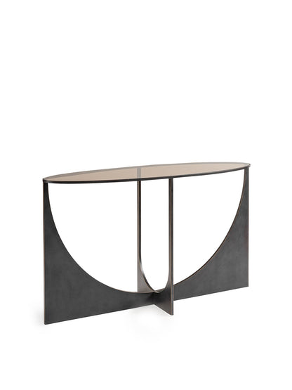 Glenthorpe Sculpted Console Table Brown