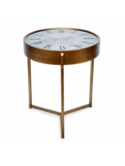 Atlas Moving Cogs Side Table Gold