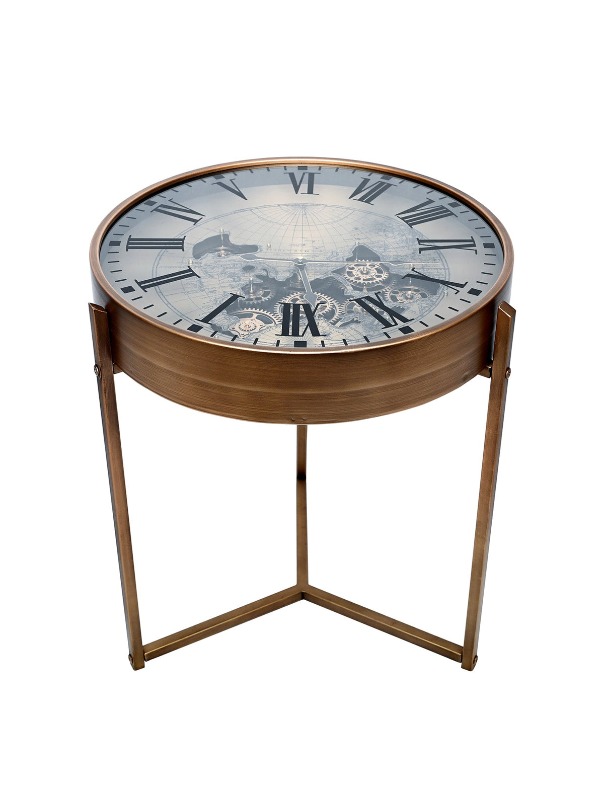 Atlas Moving Cogs Side Table Gold