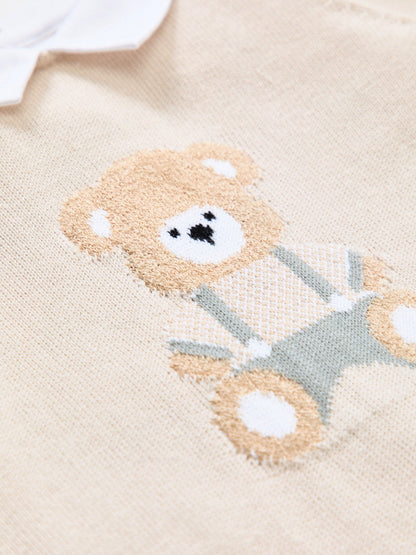 Milo Teddy Knitted All-In-One & Hat Set