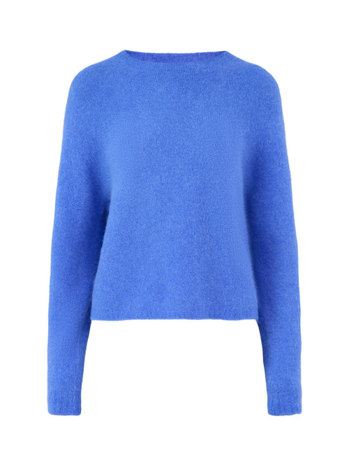 Alpaca & Wool Blend Giunco Sweater - Periwinkle Blue