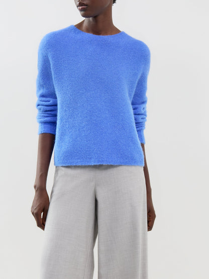 Alpaca & Wool Blend Giunco Sweater - Periwinkle Blue