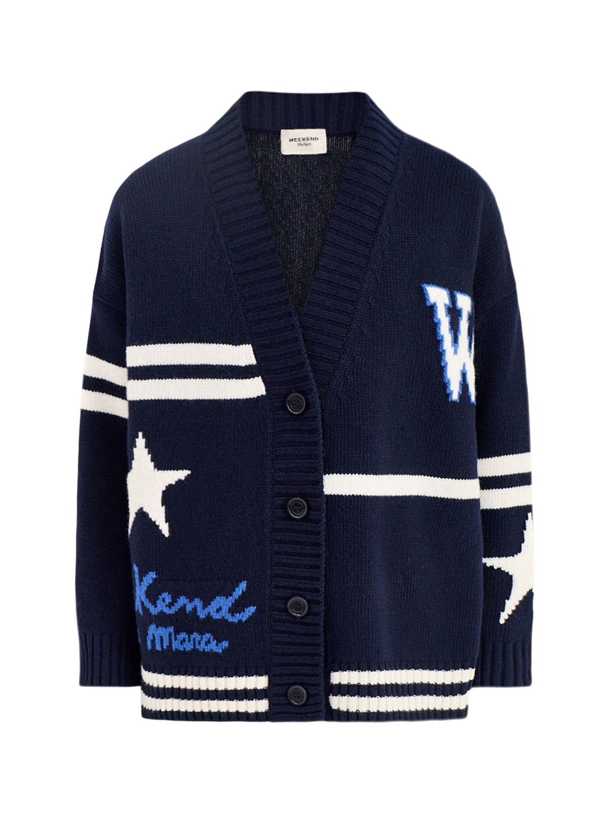 Belgio Wool Cardigan Navy
