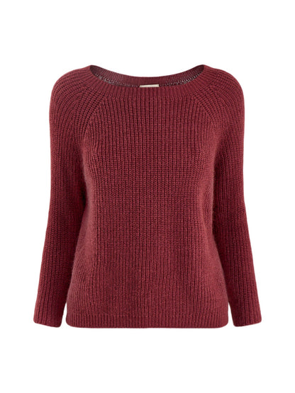 Xeno Mohair Blend Jumper Burgundy