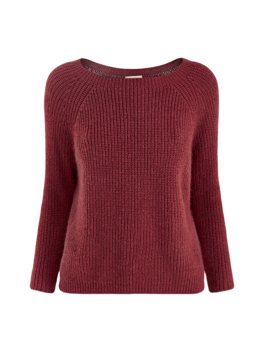 Xeno Mohair Blend Jumper Burgundy