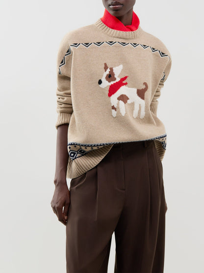 Virgin Wool Pavidi Sweater - Sand Dog