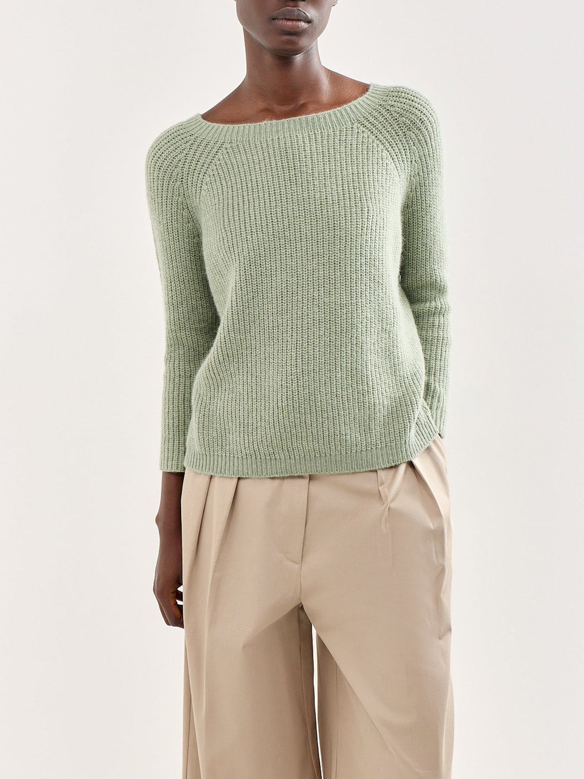 Xeno Mohair Blend Jumper Green