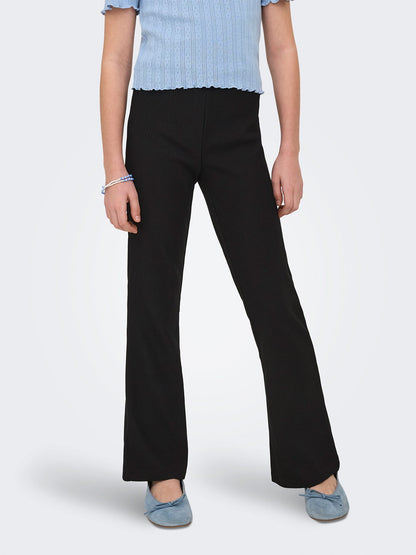 Kids Ribbed Flared Trousers