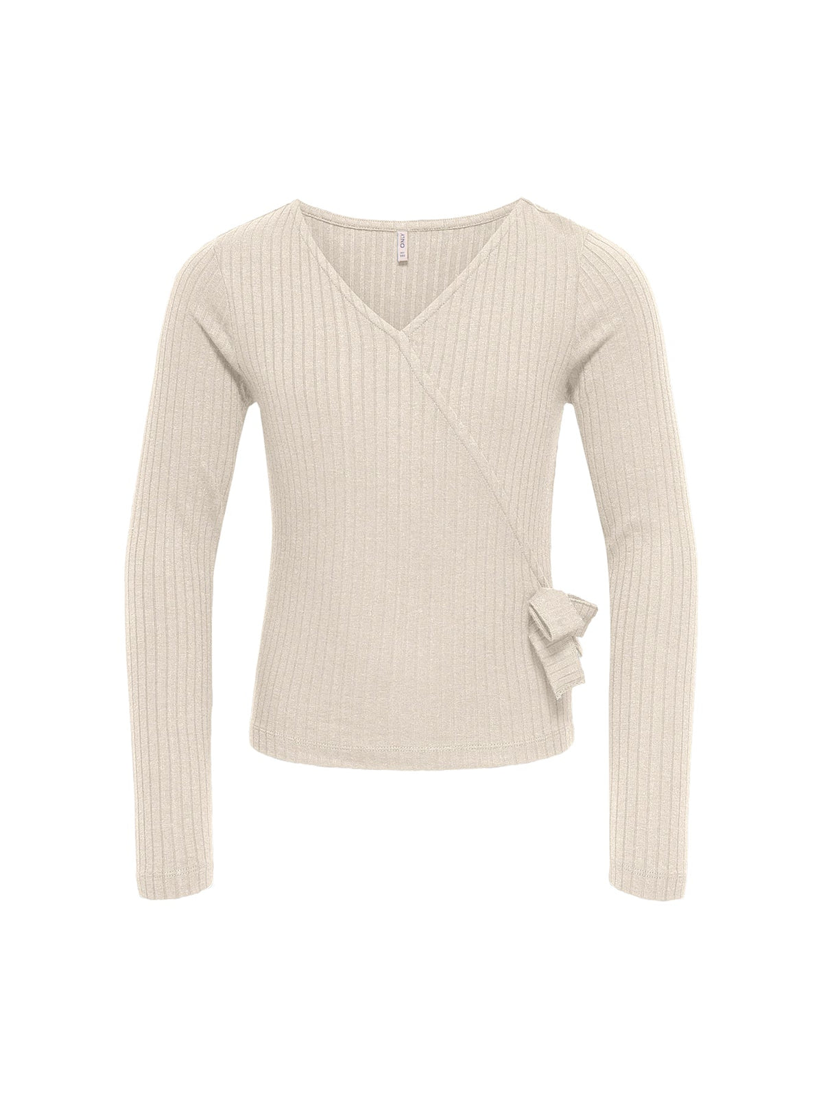 Kids' Wrap Long Sleeve Top Cream