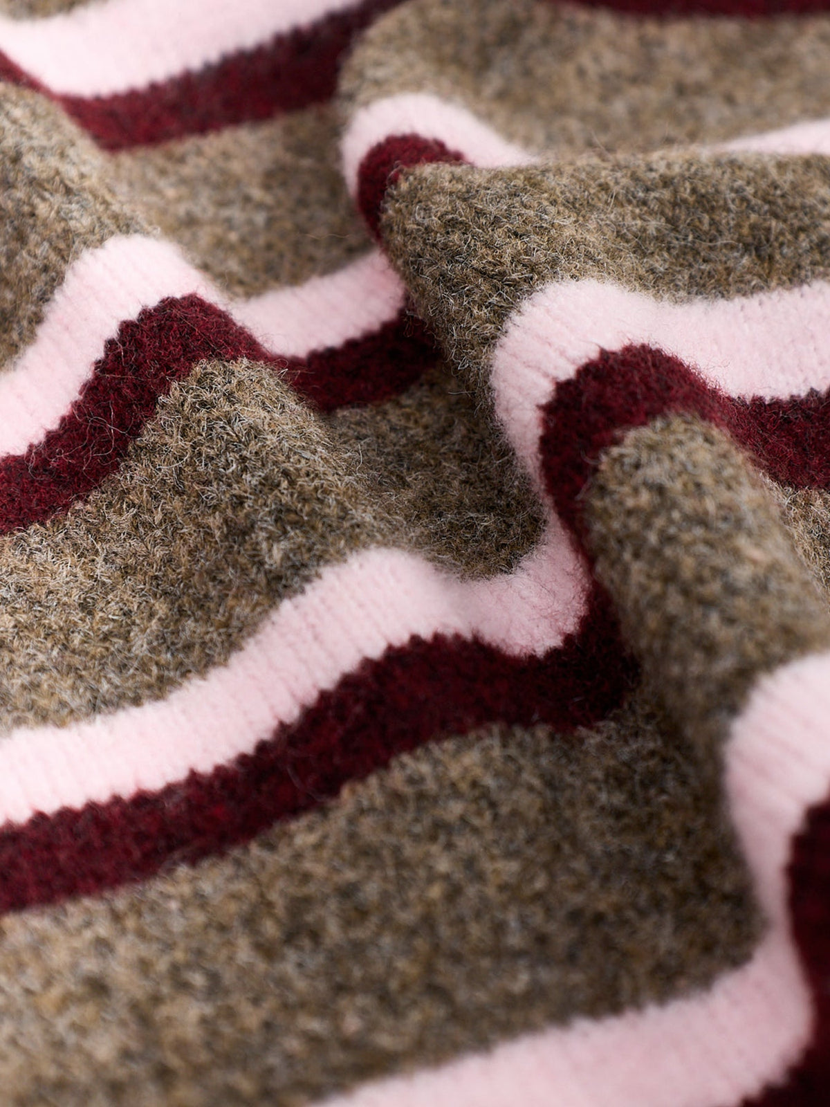 Open Collar Wool Blend Knitted Polo Top