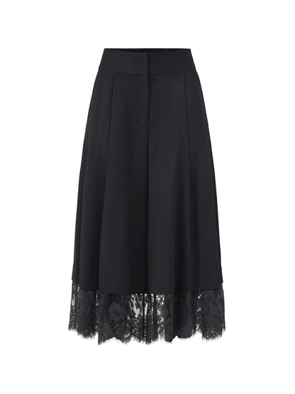 Wool Valiant Lace Culottes - Black