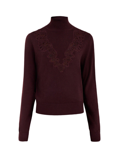 Wool Valiant Merino Lace Turtleneck