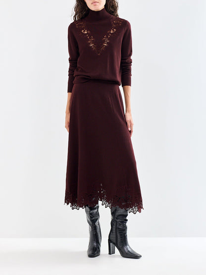 Wool Valiant Merino Lace Turtleneck