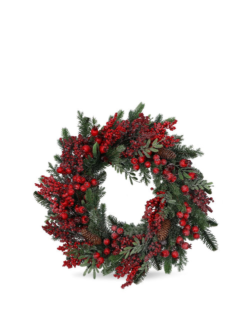 Spruce & Berry Christmas Wreath 54cm