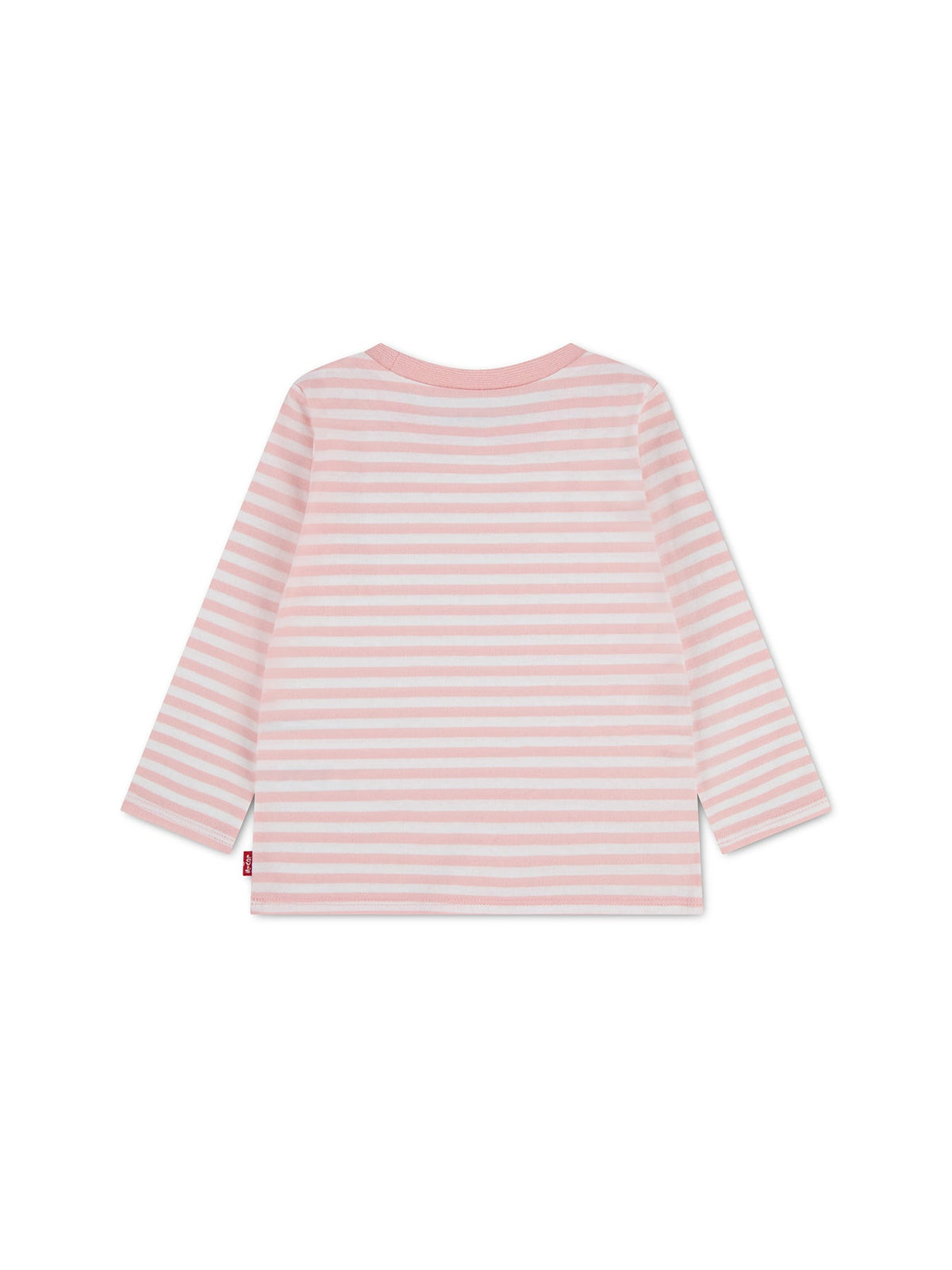 Baby Levi's Striped Long Sleeve T-Shirt Pink