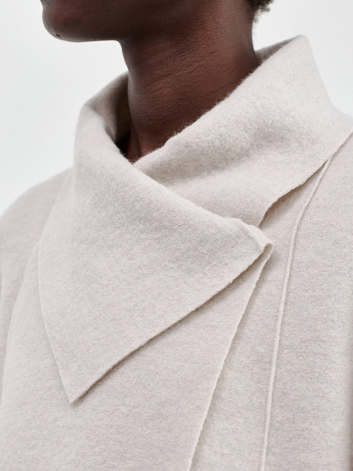 Virgin Wool Cropped Boiled Wool Jacket