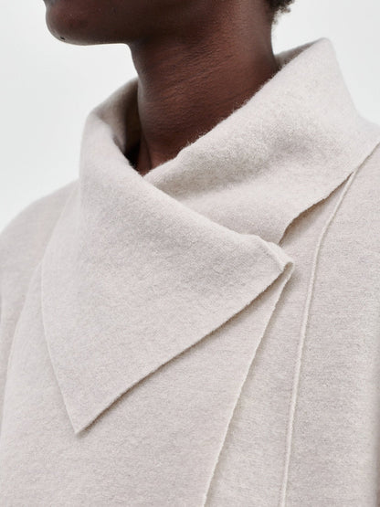 Virgin Wool Cropped Boiled Wool Jacket