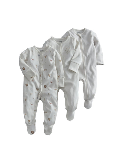 3-Pack Horoscope Cotton Sleepsuits