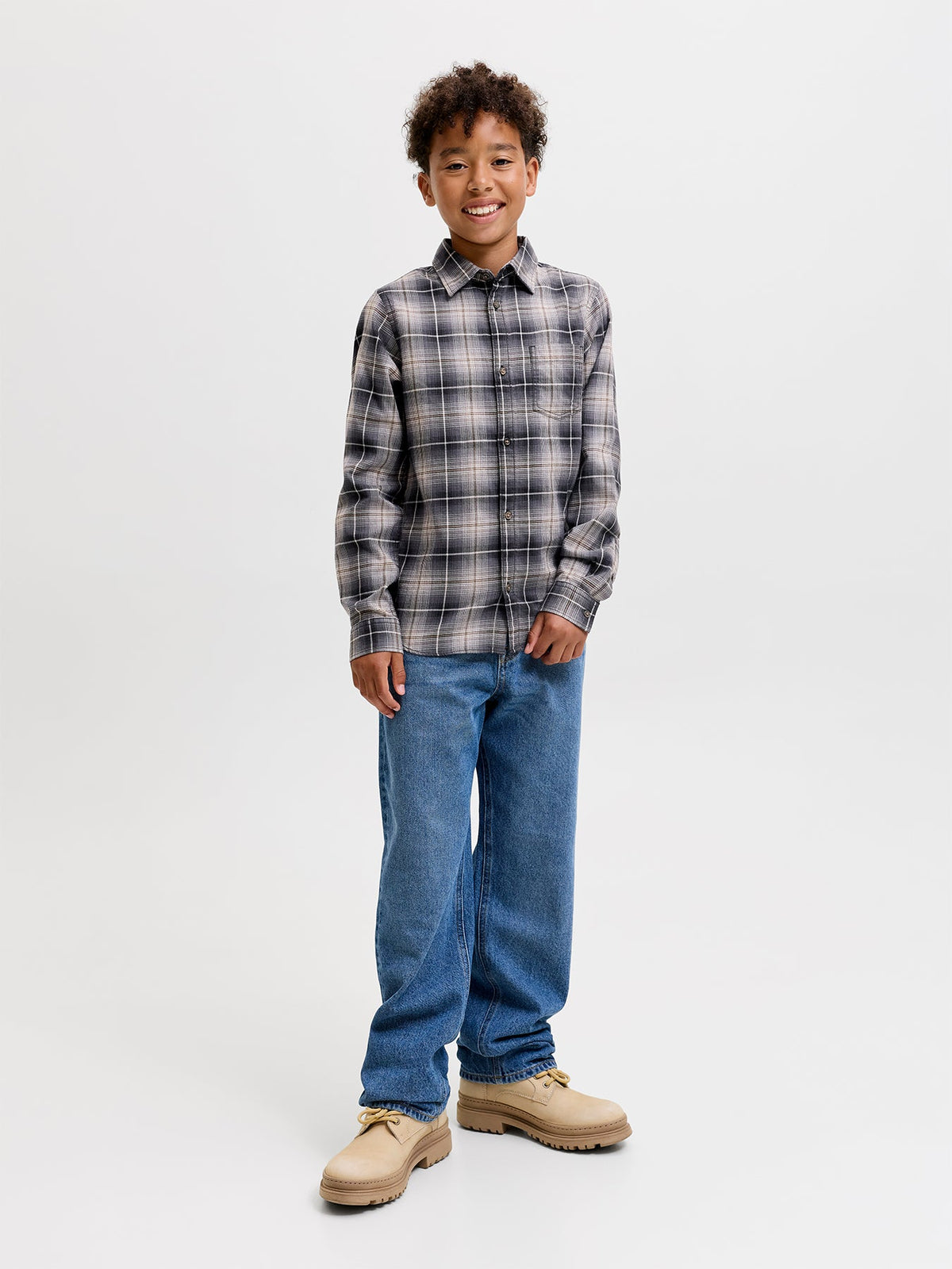 Kids James Long Sleeve Flannel Overshirt