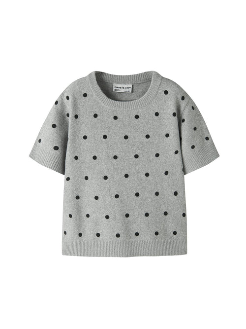 Nalani Recycled Polyester-Blend Knit Top Grey